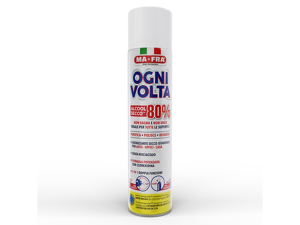 Igienizzare superfici a secco con Ogni Volta di Mafra